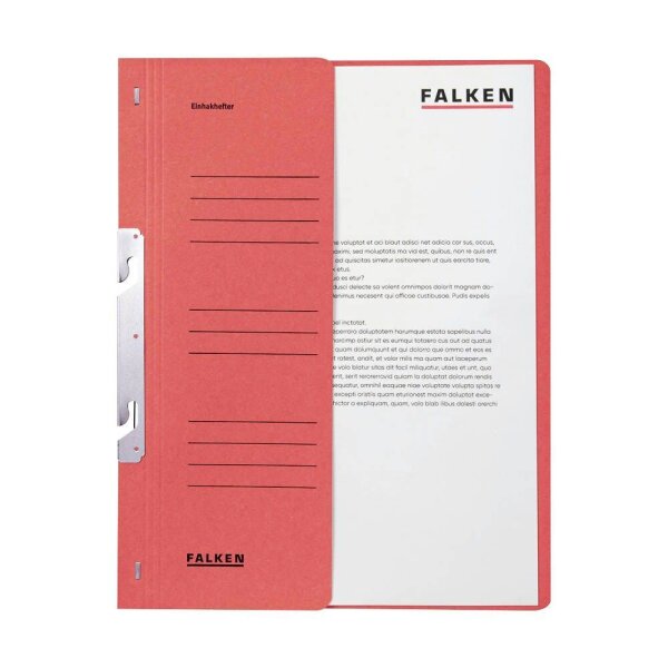 FALKEN Einhakhefter Karton rot DIN A4, halber Deckel, 1 St.