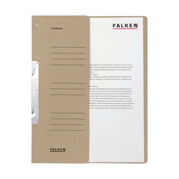 FALKEN Einhakhefter Karton grau DIN A4, halber Deckel, 1 St.