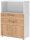 HAMMERBACHER Regalschrank FlexWall, VFW38K1KG/W/R/BS weiß, asteiche 80,0 x 40,0 x 109,8 cm, 1 St.
