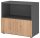 HAMMERBACHER Regalschrank FlexWall, VFW28T1KG/G/R/BS grafit, asteiche 80,0 x 40,0 x 74,6 cm, 1 St.