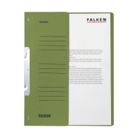 FALKEN Einhakhefter Karton grün DIN A4, halber...