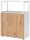 HAMMERBACHER Regalschrank FlexWall, VFW38T2RG/W/R/BS weiß, asteiche 80,0 x 40,0 x 109,8 cm, 1 St.