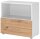 HAMMERBACHER Regalschrank FlexWall, VFW28S2KG/W/R/BS weiß, asteiche 80,0 x 40,0 x 74,6 cm, 1 St.