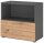 HAMMERBACHER Regalschrank FlexWall, VFW28S2KG/G/R/BS grafit, asteiche 80,0 x 40,0 x 74,6 cm, 1 St.