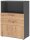 HAMMERBACHER Regalschrank FlexWall, VFW38K1KG/G/R/BS grafit, asteiche 80,0 x 40,0 x 109,8 cm, 1 St.