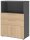 HAMMERBACHER Regalschrank FlexWall, VFW38K1KG/G/E/BS grafit, eiche 80,0 x 40,0 x 109,8 cm, 1 St.