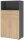 HAMMERBACHER Regalschrank FlexWall, VFW48K2KG/G/E/BS grafit, eiche 80,0 x 40,0 x 145,0 cm, 1 St.