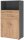 HAMMERBACHER Regalschrank FlexWall, VFW48K2KG/G/R/BS grafit, asteiche 80,0 x 40,0 x 145,0 cm, 1 St.