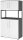HAMMERBACHER Regalschrank FlexWall, VFW48K5RG/G/W/BS grafit, weiß 80,0 x 40,0 x 145,0 cm, 1 St.