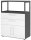 HAMMERBACHER Regalschrank FlexWall, VFW38K1RG/G/W/BS grafit, weiß 80,0 x 40,0 x 109,8 cm, 1 St.