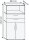HAMMERBACHER Regalschrank FlexWall, VFW48K2KG/W/E/BS weiß, eiche 80,0 x 40,0 x 145,0 cm, 1 St.