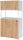 HAMMERBACHER Regalschrank FlexWall, VFW48K5RG/W/R/BS weiß, asteiche 80,0 x 40,0 x 145,0 cm, 1 St.