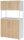 HAMMERBACHER Regalschrank FlexWall, VFW48K5RG/W/E/BS weiß, eiche 80,0 x 40,0 x 145,0 cm, 1 St.