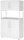 HAMMERBACHER Regalschrank FlexWall, VFW48K5RG/W/W/BS weiß 80,0 x 40,0 x 145,0 cm, 1 St.