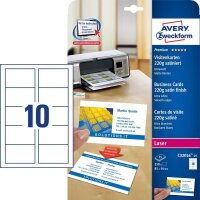 AVERY Zweckform Visitenkarten C32016-25 satiniert...