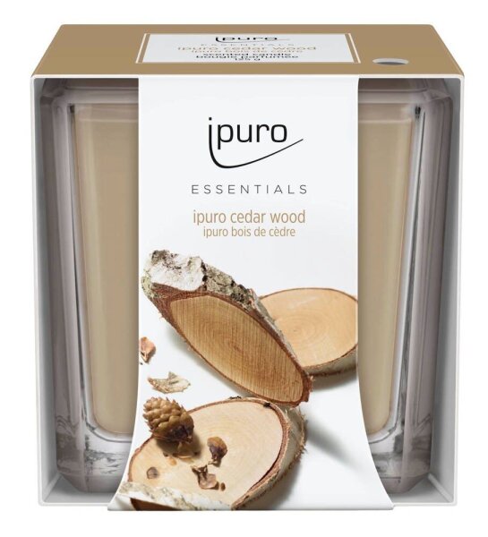 ipuro Duftkerze Cedar Wood  beige Zedernholz  ( IFC2205 )