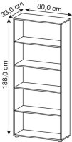 HAMMERBACHER Aktenregal Basic 4000 grafit 80,0 x 33,0 x...