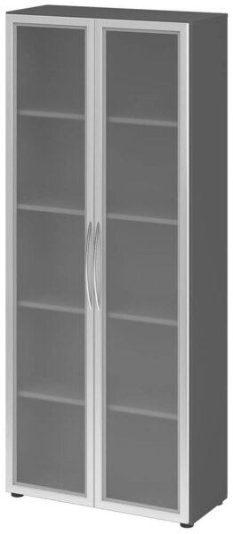 HAMMERBACHER 4200 Vitrine grafit 4 Fachböden