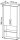 HAMMERBACHER Regalschrank 4770, V4770/G/6/BM grafit, buche 80,0 x 34,6 x 188,0 cm, 1 St.