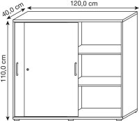 HAMMERBACHER Schiebetürenschrank 1753S,...
