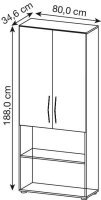 HAMMERBACHER Regalschrank 4770, V4770/G/R/BM grafit,...