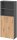 HAMMERBACHER Regalschrank 4770, V4770/G/R/BM grafit, asteiche 80,0 x 34,6 x 188,0 cm, 1 St.