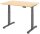 HAMMERBACHER XDSM12 elektrisch höhenverstellbarer Schreibtisch ahorn rechteckig, T-Fuß-Gestell grau 120,0 x 80,0 cm