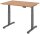 HAMMERBACHER XDSM12 elektrisch höhenverstellbarer Schreibtisch nussbaum rechteckig, T-Fuß-Gestell grau 120,0 x 80,0 cm