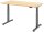 HAMMERBACHER XDSM16 elektrisch höhenverstellbarer Schreibtisch ahorn rechteckig, T-Fuß-Gestell grau 160,0 x 80,0 cm