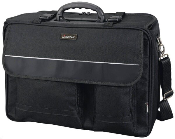LIGHTPAK Umhängetasche THE FLIGHT Kunstfaser schwarz 46008-N