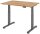 HAMMERBACHER XDSM12 elektrisch höhenverstellbarer Schreibtisch asteiche rechteckig, T-Fuß-Gestell grau 120,0 x 80,0 cm