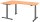 HAMMERBACHER VXDSM82 elektrisch höhenverstellbarer Schreibtisch buche L-Form, T-Fuß-Gestell grau 200,0 x 120,0 cm