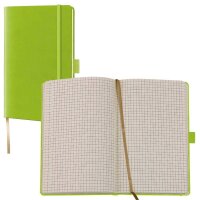 Lediberg Notizbuch Tucson ca. DIN A6 kariert, lemongreen...