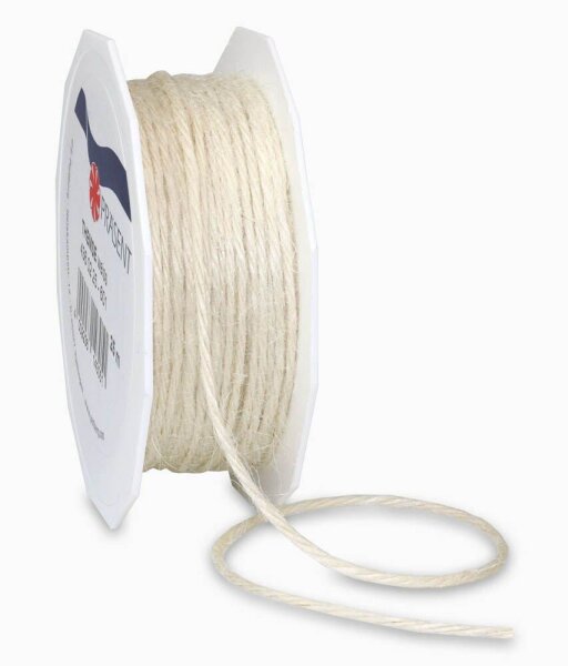 PRÄSENT Kordel Jute matt weiss 2,0 mm x 25,0 m