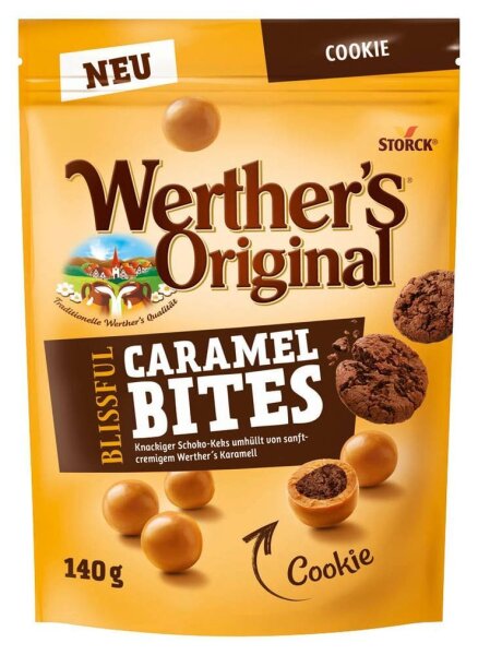 Werther’s® Original Blissful Caramel Bites Cookie Bonbons 140,0 g, 1 Pack