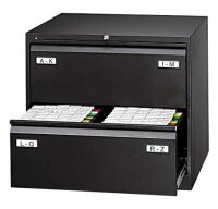 BISLEY LIGHT Hängeregistraturschrank schwarz 2 Schubladen 80,0 x 62,2 x 71,1 cm, 1 St.