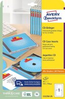 AVERY Zweckform CD-Einleger C32250-25 weiß, 25...