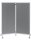 PAPERFLOW Trennwand, silber 76,0 x 160,0 cm mit Rollen, 2 St.