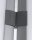 PAPERFLOW Trennwand, silber 76,0 x 160,0 cm mit Rollen, 2 St.