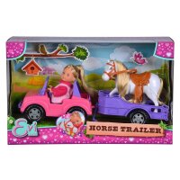 Simba Jeep Pferdeanhänger mit Pony Evi LOVE Puppe
