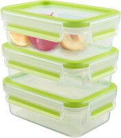 emsa Frischhaltedosen CLIP & CLOSE 5,8 cm hoch transparent 3x 0,55 l, 3 St.
