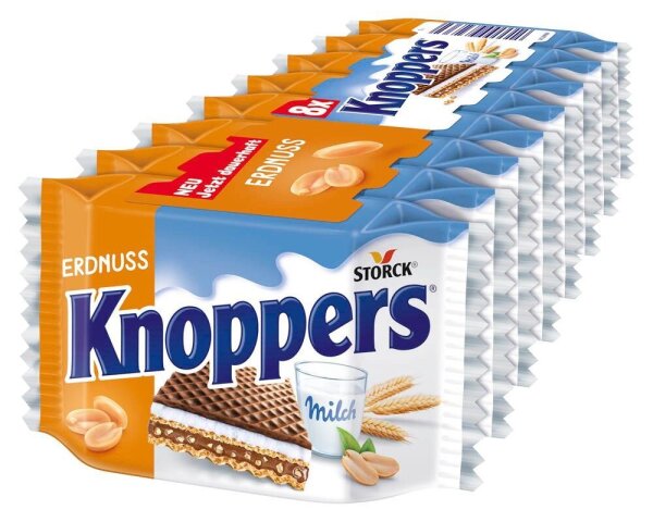 Knoppers® Haselnuss-Schnitten Erdnuss 8 St.  ( 473063 )