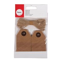 Rayher Geschenkanhänger braun Tags and Jute, 20 St.
