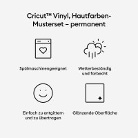 cricut™ Musterset (hautfarben) Vinylfolie permanent farbsortiert 30,5 x 30,5 cm,  ( 2010170 )