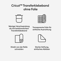 cricut™ Transferklebeband ohne Trägerfolie für Vinylfolien 33,0 cm x 4,5 m,  1 Rolle