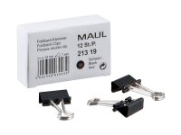MAUL Foldbackklammern schwarz 1,9 cm, 12 St.