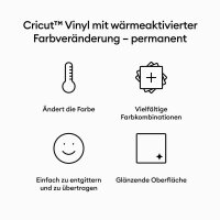 cricut™ Farbverändernde Vinylfolie permanent blau wärmeaktivierend 30,5 x 61,0 cm,  1 Rolle