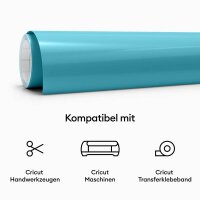 cricut™ Farbverändernde Vinylfolie permanent blau wärmeaktivierend 30,5 x 61,0 cm,  1 Rolle
