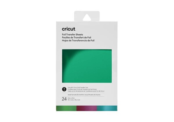cricut™ Jewel Sampler Transferfolien für Schneideplotter farbsortiert 10,1 x 15,2 cm,  24 St.