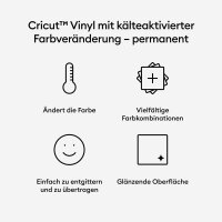 cricut™ Farbverändernde Vinylfolie permanent blau kälteaktivierend 30,5 x 61,0 cm,  1 Rolle